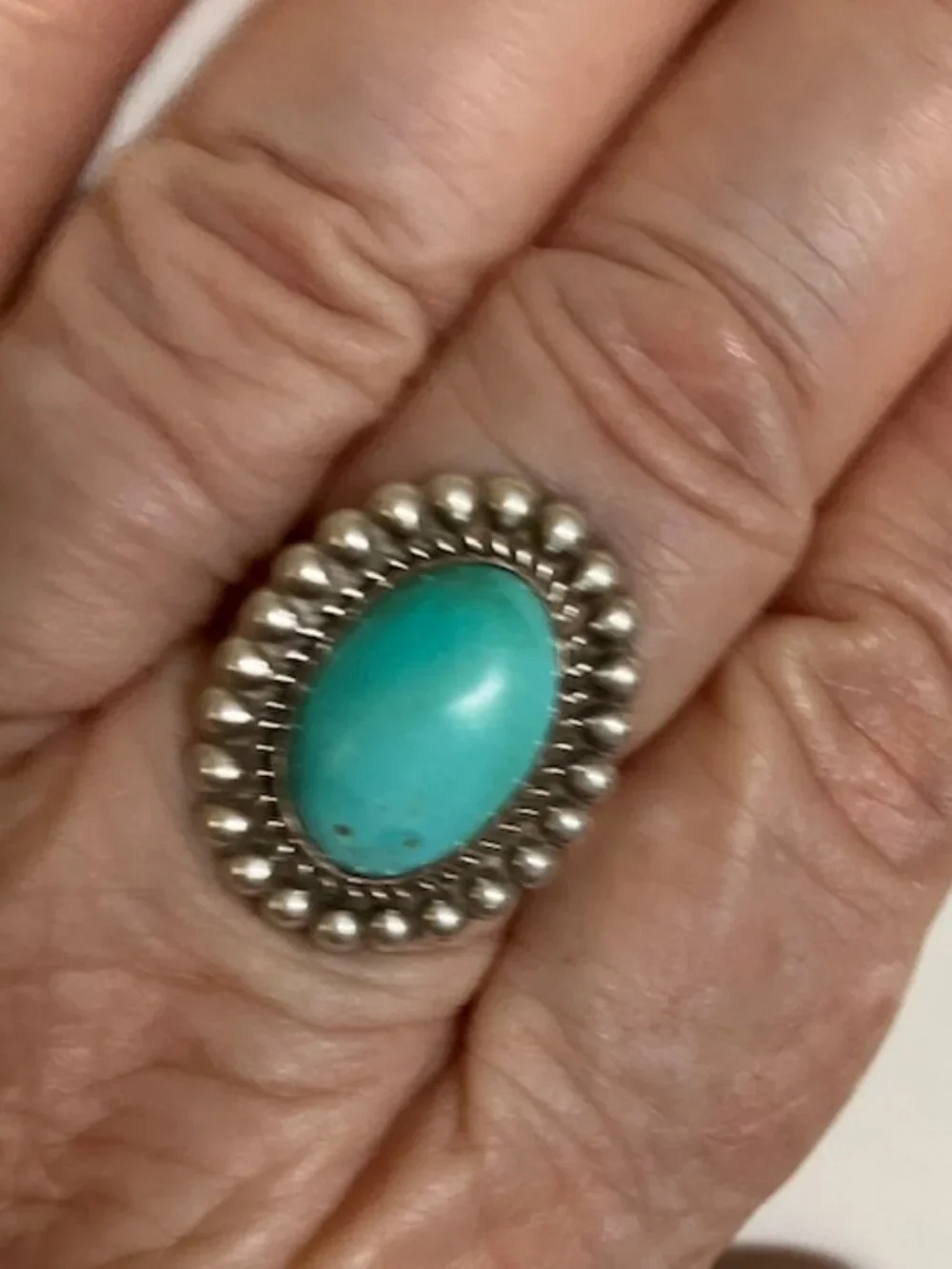 Vintage Navajo Turquoise Sterling Ring
